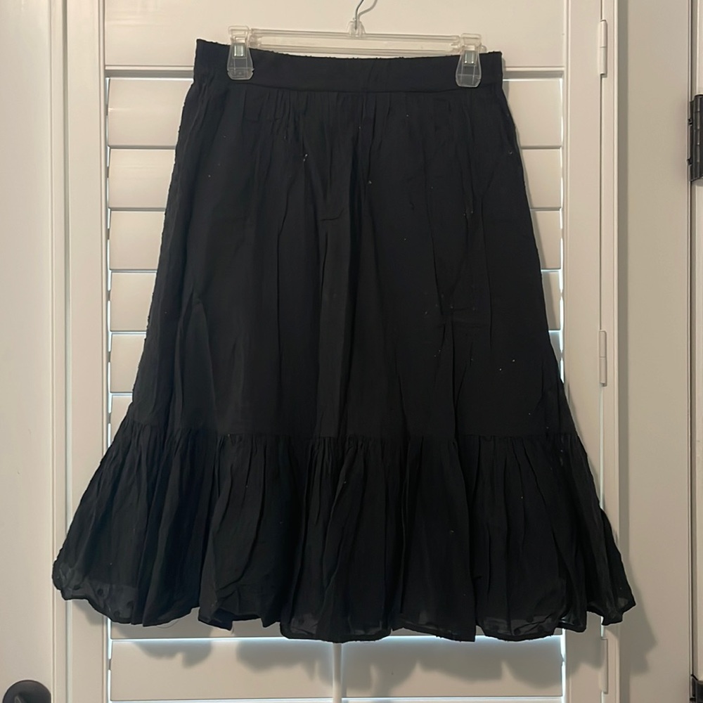 Jcrew Ruffle Midi Skirt
